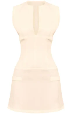 Petite Tailored Fitted Mini Dress-PrettyLittleThing Outlet