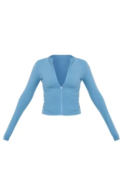 PrettyLittleThing Athletic Jackets*Petrol Basic Sculpt Jacket