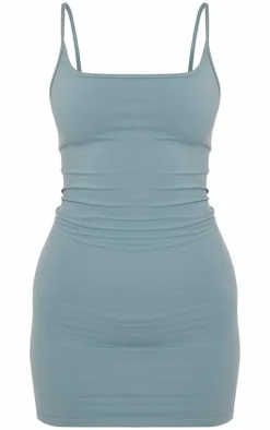 PrettyLittleThing Snatched*Petrol Blue Strappy Snatched Sculpt Bodycon Dress