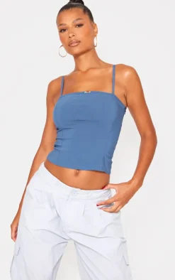 PrettyLittleThing Camisole*Stretch Woven Fitted Bust Hardware Detail Strappy Cami Top