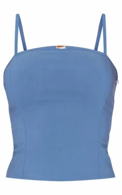 PrettyLittleThing Camisole*Stretch Woven Fitted Bust Hardware Detail Strappy Cami Top