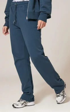 Clearance PrettyLittleThing Premium Tonal Print Straight Leg Sweatpants Petrol