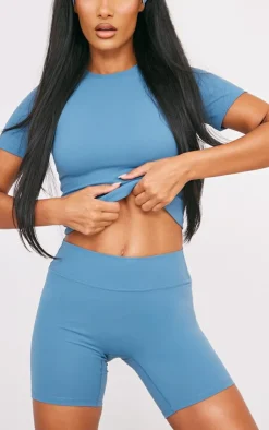 PrettyLittleThing Gym Shorts*Petrol Sculpt High Waist Gym Shorts