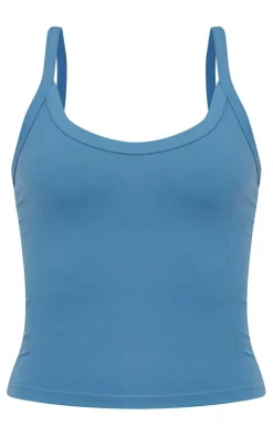 PrettyLittleThing Workout Tops*Petrol Sculpt Strappy Gym Vest