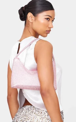 PrettyLittleThing Shoulder Bags*All Over Diamante Shoulder Bag