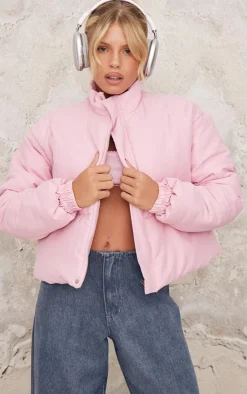 PrettyLittleThing Winter Coats & Jackets*Back Bow Detail Cropped Puffer Jacket