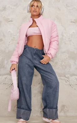 PrettyLittleThing Winter Coats & Jackets*Back Bow Detail Cropped Puffer Jacket
