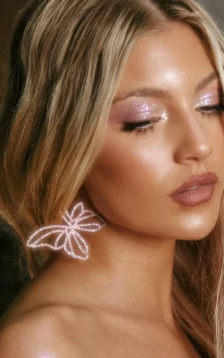 PrettyLittleThing Statement Earrings*Butterfly Diamante Statement Earrings