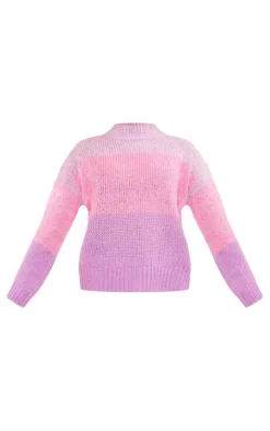 PrettyLittleThing Sweaters*Color Block Roll Neck Knitted Sweater