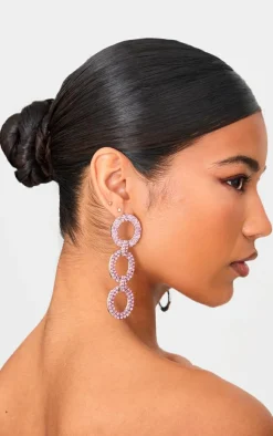 PrettyLittleThing Statement Earrings*Diamante Chain Link Statement Earrings