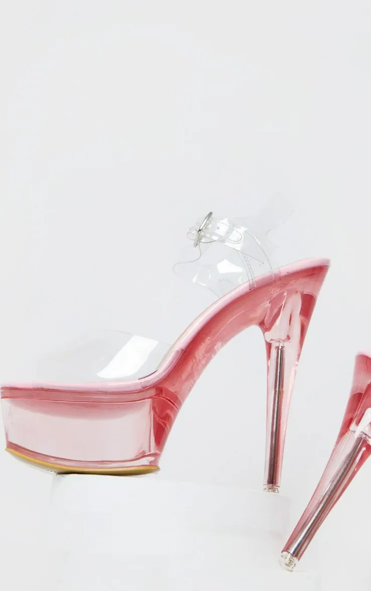 PrettyLittleThing High Heels*Extreme Clear Platform Sandals