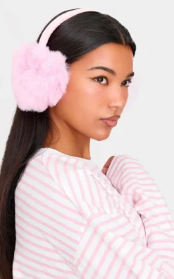 PrettyLittleThing Winter Accessories*Faux Fur Heart Ear Muffs