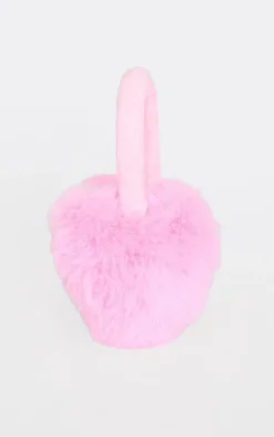 PrettyLittleThing Winter Accessories*Faux Fur Heart Ear Muffs