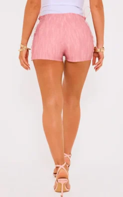 Faux Leather Laced Up Side Hot Pants-PrettyLittleThing Sale