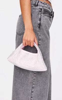 PrettyLittleThing Mini Bags*Faux Suede Diamante Stud Grab Bag