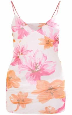 Floral Mesh Shift Dress-PrettyLittleThing Hot