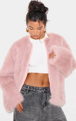 PrettyLittleThing Faux Fur Coats*Glitter Faux Fur Coat