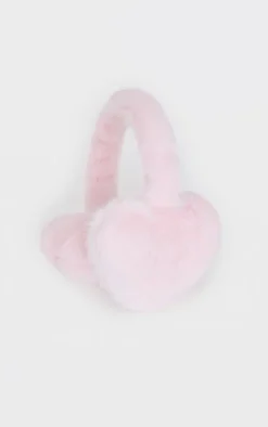 PrettyLittleThing Winter Accessories*Heart Faux Fur Ear Muffs