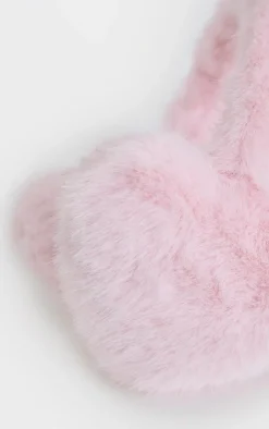 PrettyLittleThing Winter Accessories*Heart Faux Fur Ear Muffs