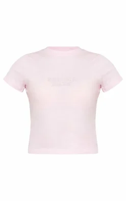 PrettyLittleThing T-Shirts*Hot Fix Kiss Me Fitted Top