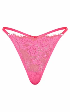 Pink Lace Thong
