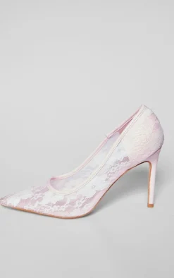 PrettyLittleThing High Heels*Lace Wide Fit High Stiletto Court Heels
