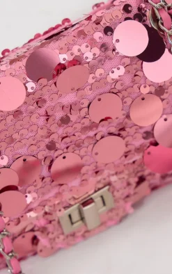PrettyLittleThing Crossbody Bags*Large Sequin Flap Over Cross Body Shoulder Bag