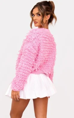 PrettyLittleThing Cardigans*Loop Knit V Neck Button Up Cardigan