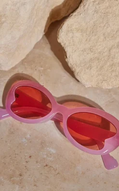 PrettyLittleThing Colored Sunglasses*Love Heart Lens Retro Sunglasses