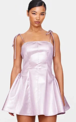 Metallic Mini Skater Dress-PrettyLittleThing Best