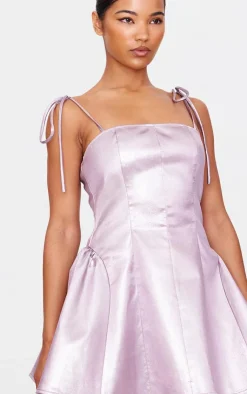 Metallic Mini Skater Dress-PrettyLittleThing Best