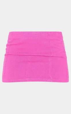 Outlet PrettyLittleThing Micro Mini Denim Skirt Pink