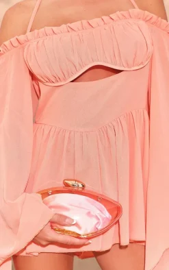 PrettyLittleThing Clutch Bags*Ombre Oval Hard Clutch