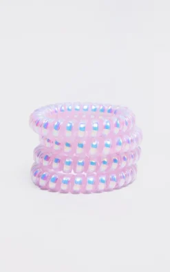 PrettyLittleThing Hair Accessories*Pearlescent Spiral Hair Tie Multipack