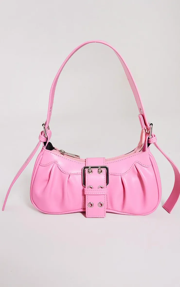 PrettyLittleThing Shoulder Bags*PU Eyelet Buckle Shoulder Bag
