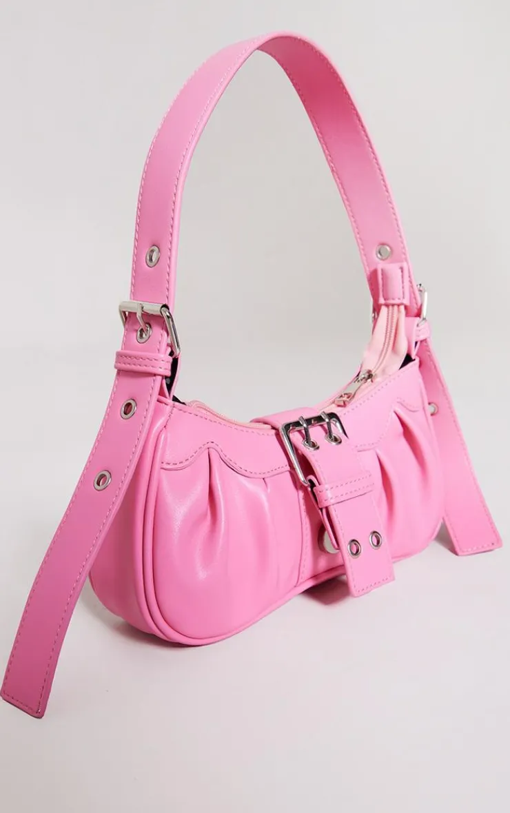 PrettyLittleThing Shoulder Bags*PU Eyelet Buckle Shoulder Bag