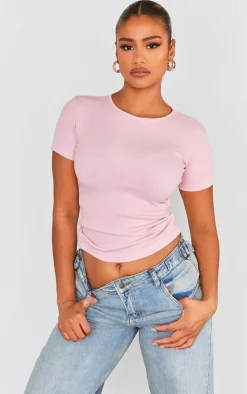 PrettyLittleThing T-Shirts*Ribbed Short Sleeve T Shirt