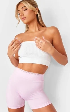 PrettyLittleThing Snatched*Seamless Lace Trim Contour Hot Pants