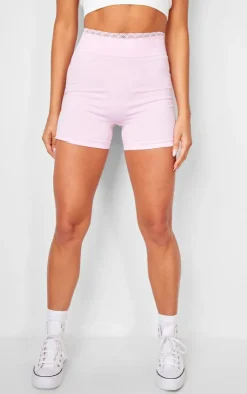 PrettyLittleThing Snatched*Seamless Lace Trim Contour Hot Pants