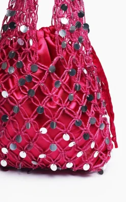 PrettyLittleThing Shoppers*Sequin Knit Tote Bag