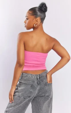 PrettyLittleThing Tube Tops*Snatched Rib Ladder Front Bandeau