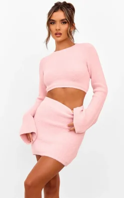 Sale PrettyLittleThing Soft Knit Mini Skirt Pink