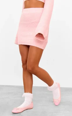 Sale PrettyLittleThing Soft Knit Mini Skirt Pink