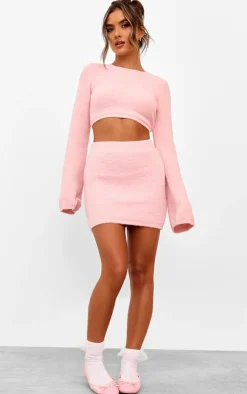 Sale PrettyLittleThing Soft Knit Mini Skirt Pink