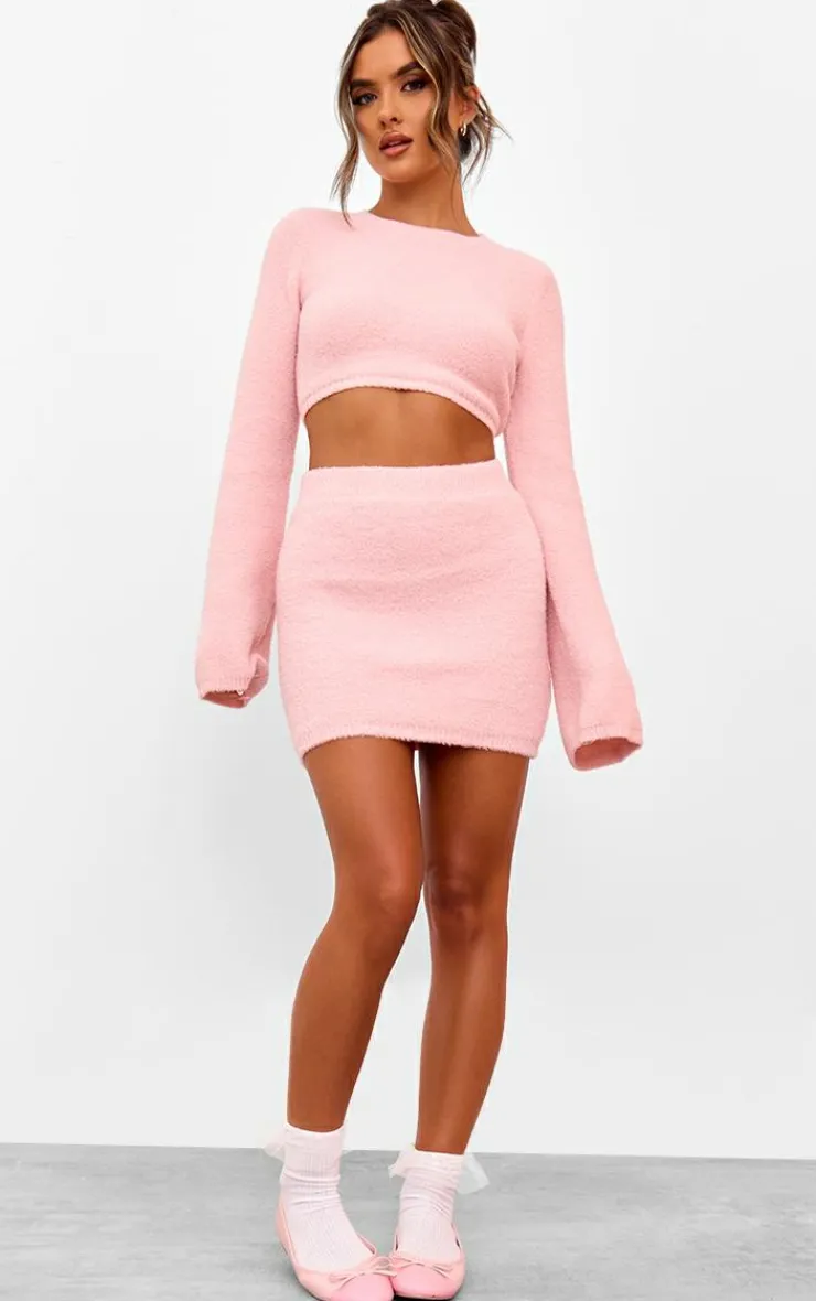 Sale PrettyLittleThing Soft Knit Mini Skirt Pink
