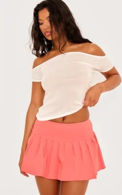Stretch Woven Low Rise Pleated Micro Mini Skirt-PrettyLittleThing Best