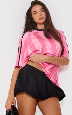 PrettyLittleThing T-Shirts*Striped Oversized Football T-shirt