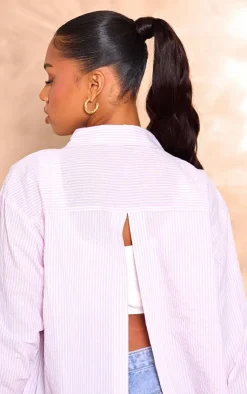 PrettyLittleThing Shirts*Striped Oversized Shirt
