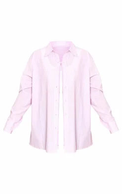 PrettyLittleThing Shirts*Striped Oversized Shirt