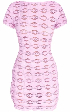 Textured Backless Bodycon Dress-PrettyLittleThing Sale